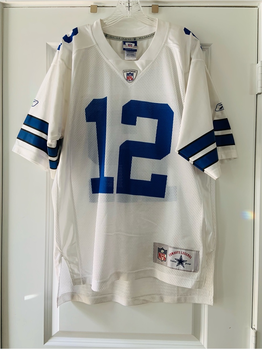 Roger Staubach Dallas Cowboys NFL Reebok Legends Vintage Jersey Med Never worn!